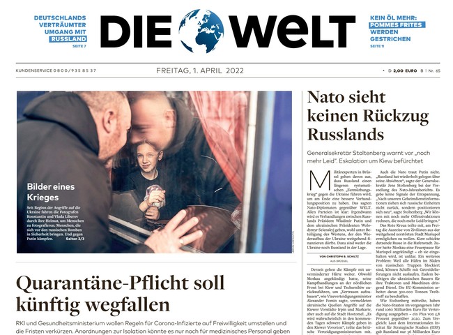 Die Welt Zeitung 1. April 2022