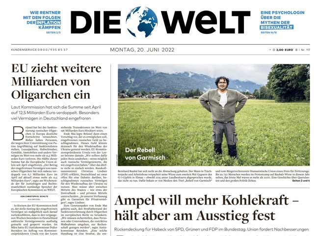 Die Welt Zeitung 20. Juni 2022