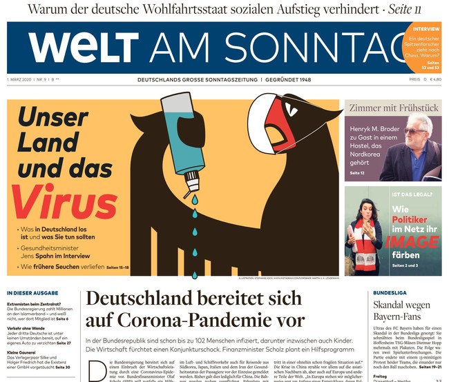 Welt am Sonntag Zeitung 1. März 2020