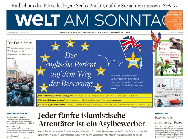 Welt am Sonntag Zeitung 7. Februar 2021