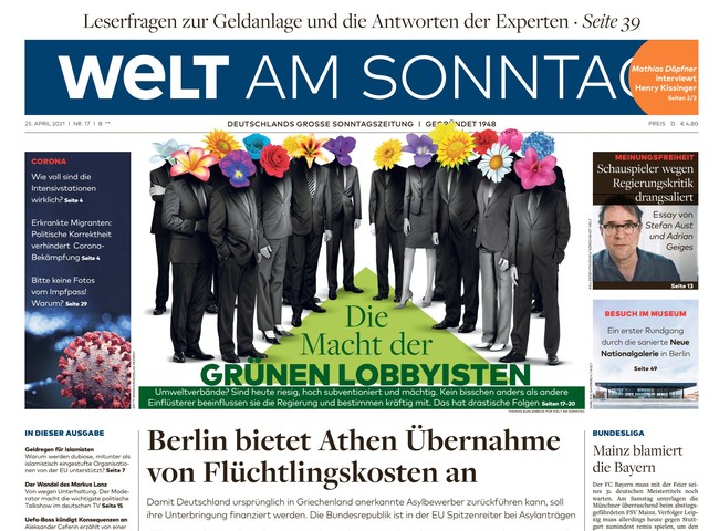 Welt am Sonntag Zeitung 25. April 2021