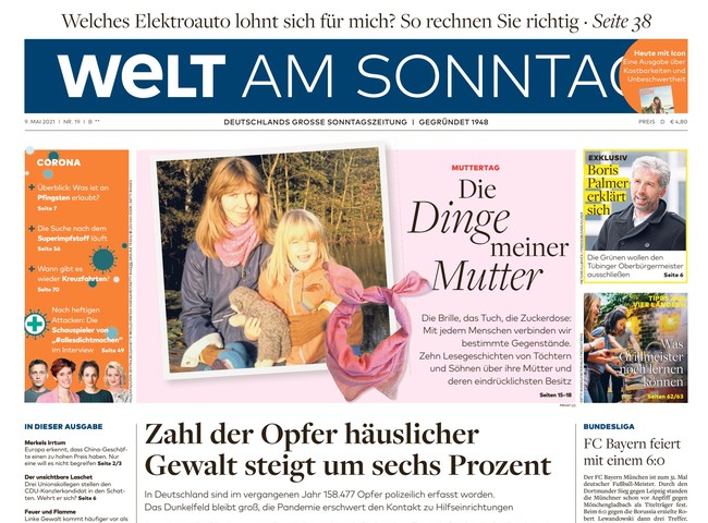 Welt am Sonntag Zeitung 9. Mai 2021