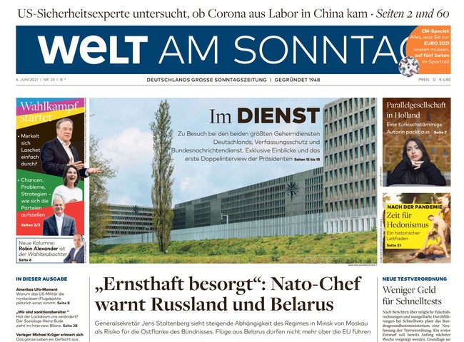 Welt am Sonntag Zeitung 6. Juni 2021