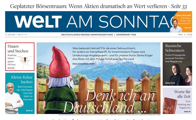 Welt am Sonntag Zeitung 12. Juni 2022